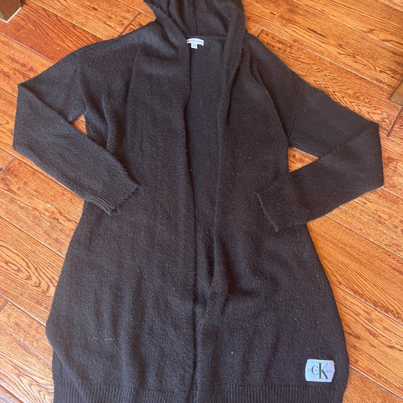 Calvin Klein Jeans Sweaters - Calvin Klein Jeans Black Hooded Cardigan